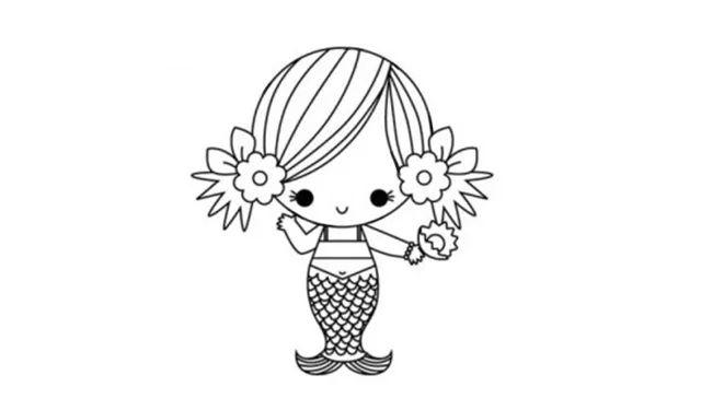 小美人鱼怎么画，美人鱼简笔画教程简单好看（简简单单，教你画一个美人鱼）