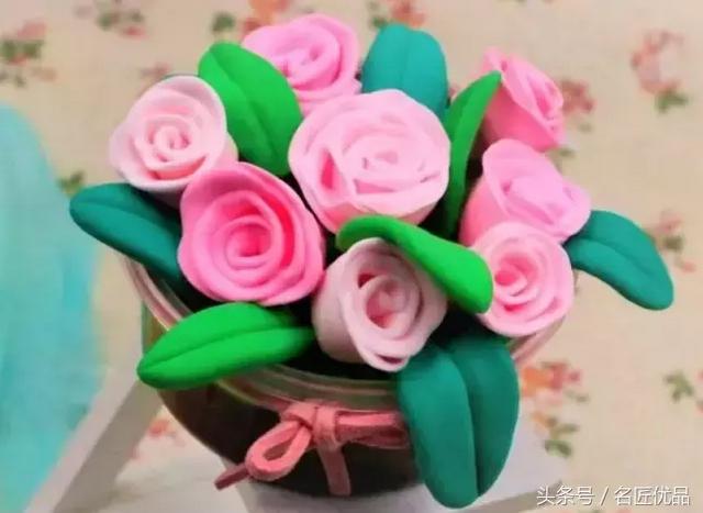 秋季花朵粘土制作教程，原创手工步骤用粘土把春天