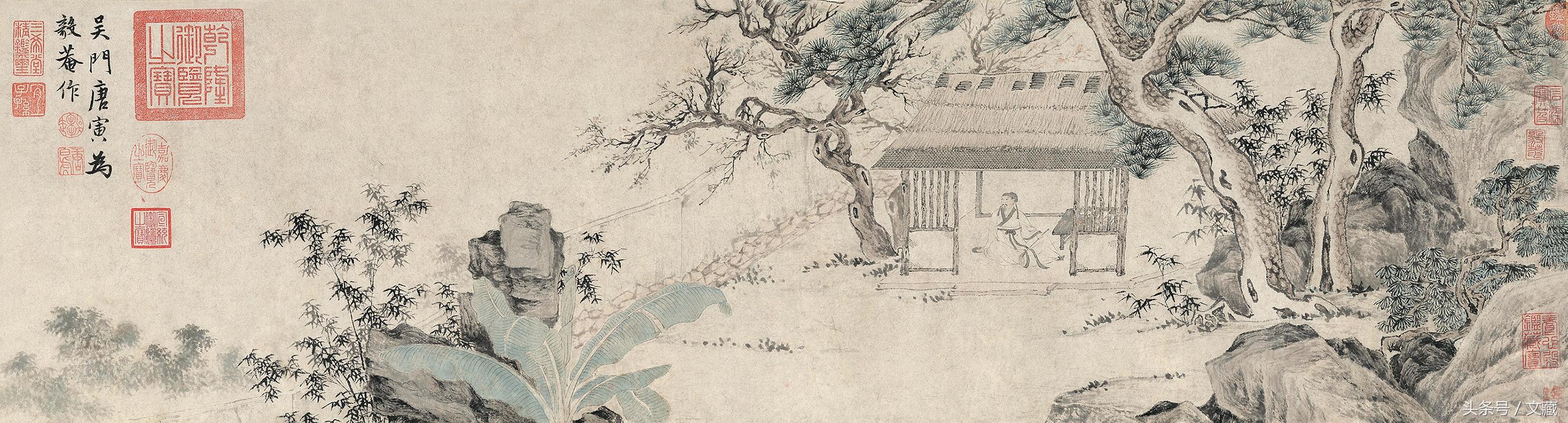 鉴赏唐寅100幅高清书画，明代唐伯虎精美画作高清欣赏系列