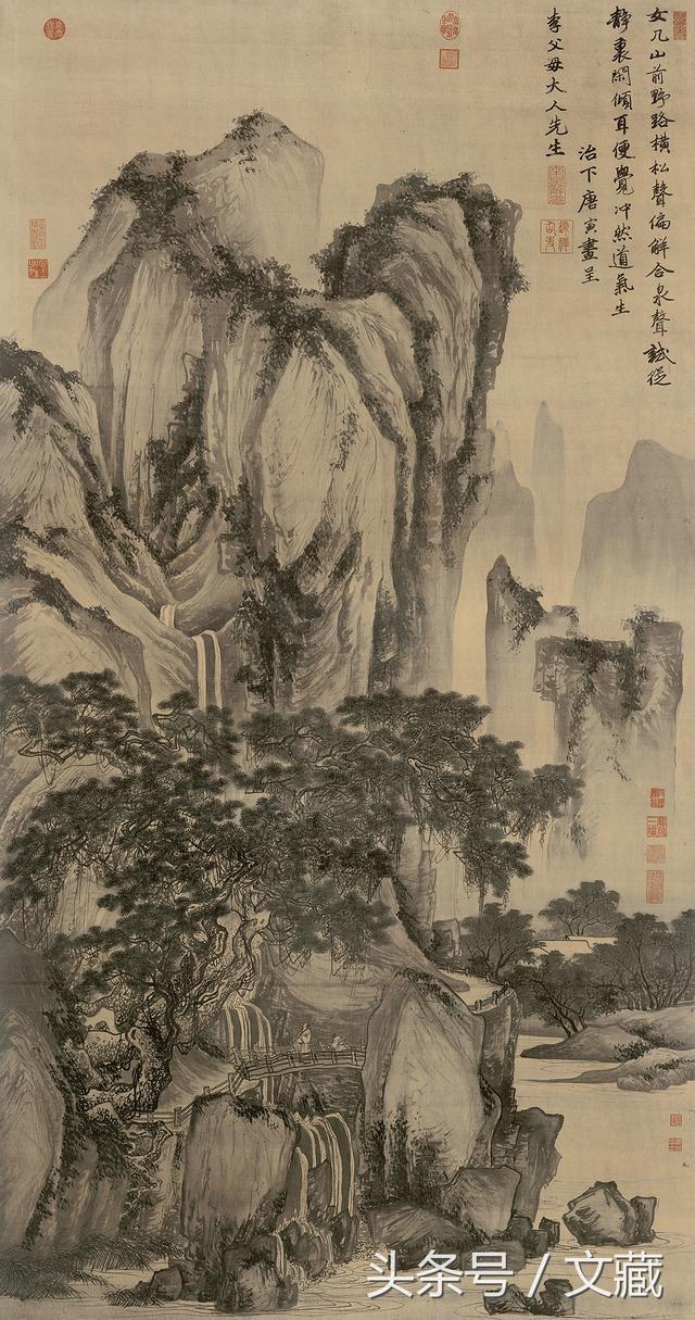 鉴赏唐寅100幅高清书画，明代唐伯虎精美画作高清欣赏系列