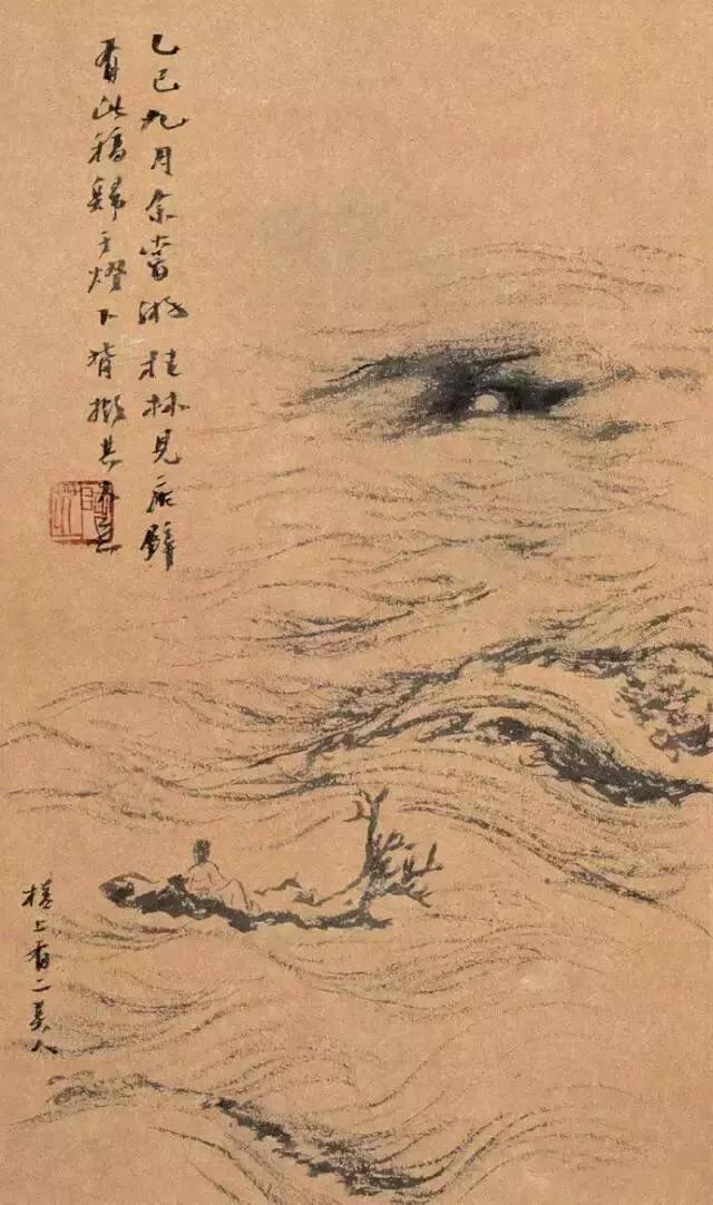 瀑布山水画图片，齐白石经典山水画瀑布