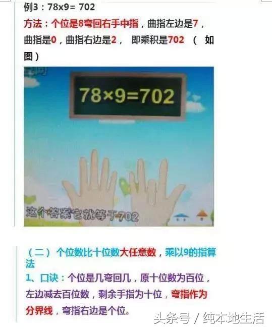 手指速算法怎么算，有趣又高效的手指速算法