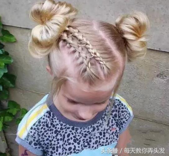 儿童花样扎头发，小孩扎辫子教程中长发