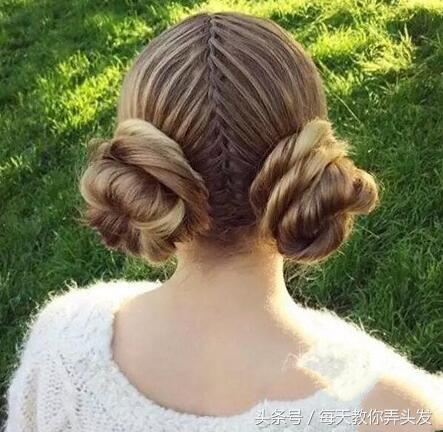 儿童花样扎头发，小孩扎辫子教程中长发
