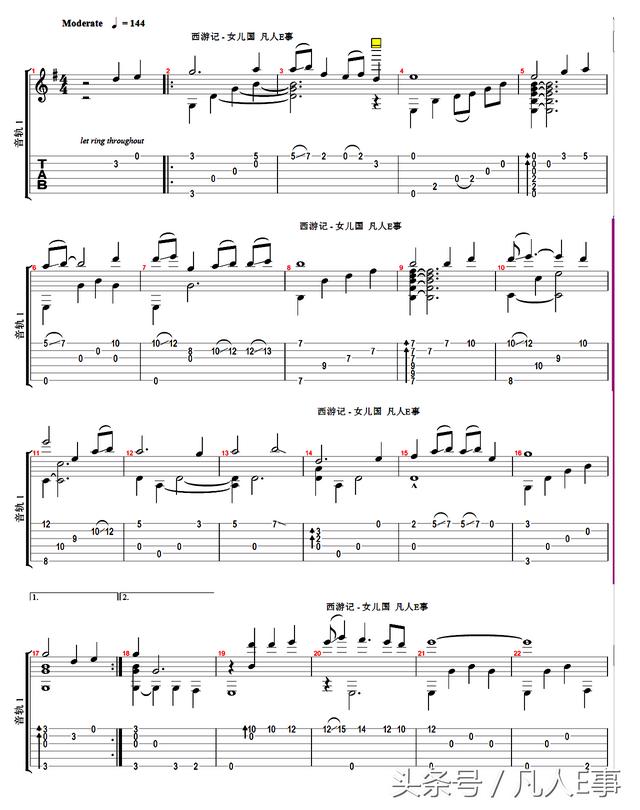 吉他左手指法图解，吉他左右指法表