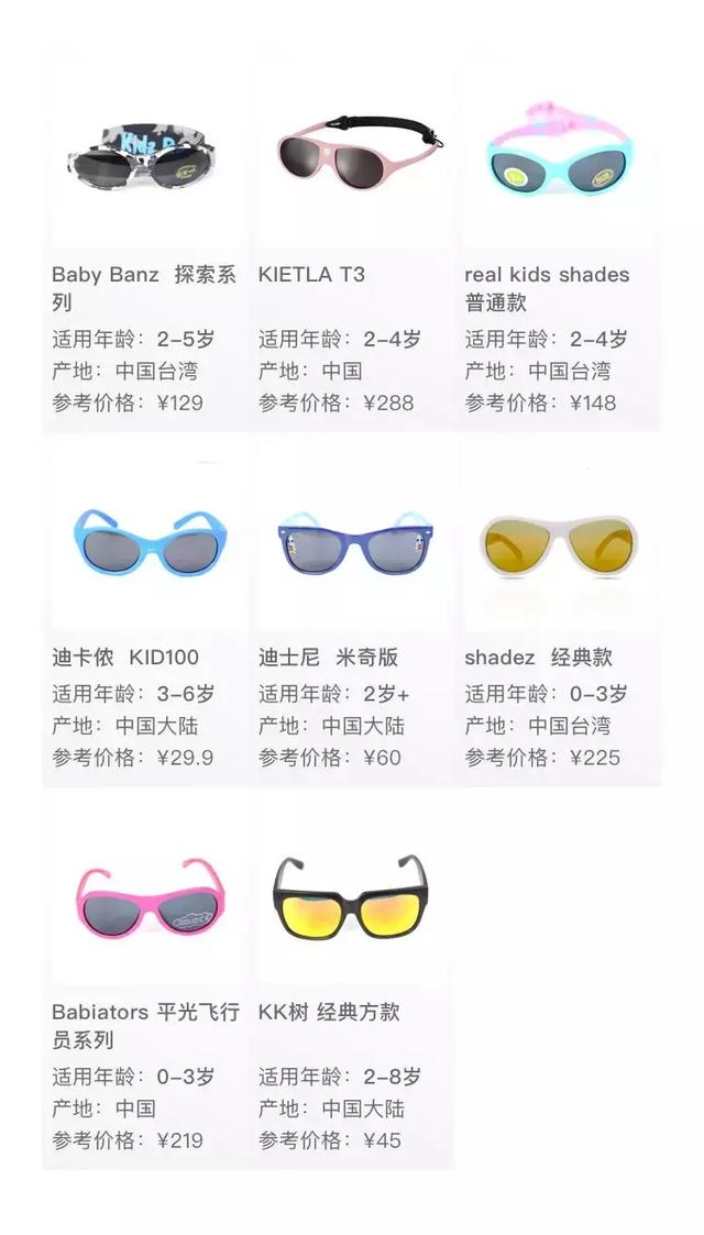 太阳镜品牌十大排行榜儿童，暴力测评8款儿童太阳镜