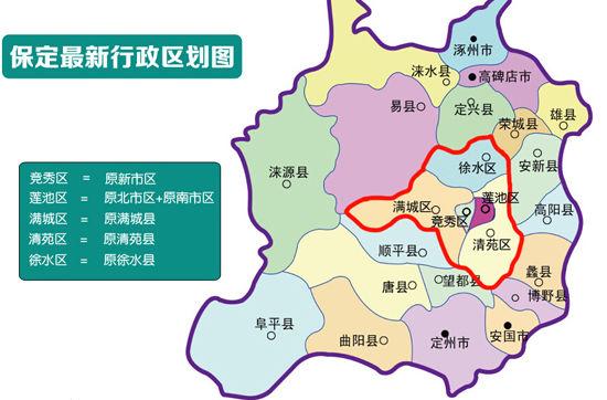 保定市的六大区是哪几个，划分为24个地区的保定市