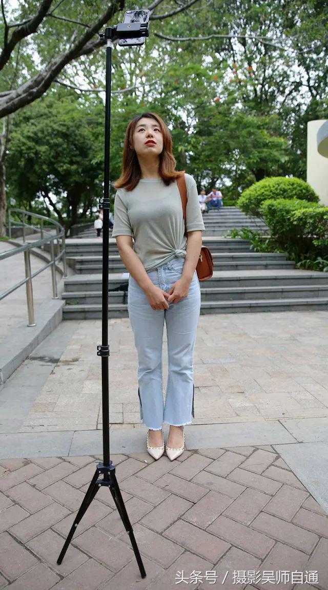 网红直播架便携，便携一体式自拍杆三脚架#直播支架