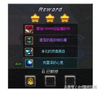 克雷泽的传世宝箱，dnf所有51套三级称号