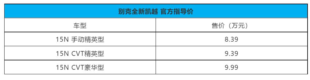 新款别克凯越上市时间，顶配不到10万元更加年轻