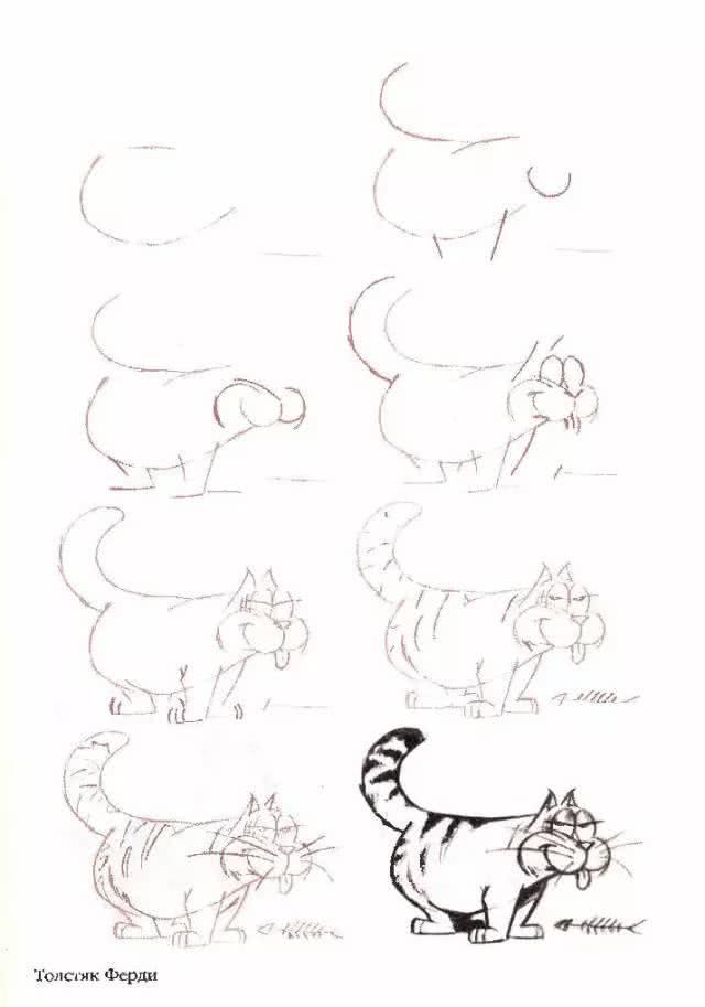 猫简笔画图片大全，猫咪简笔画100种画法（可爱猫咪简笔会素材）