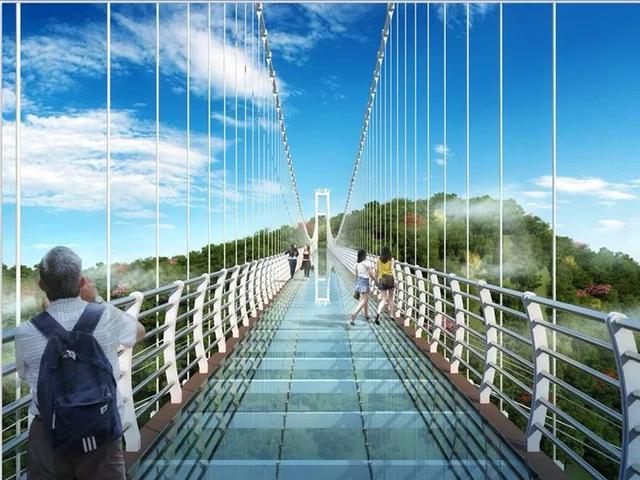 河源景点玻璃栈道，黄龙岩5D玻璃桥将在8月中旬开放