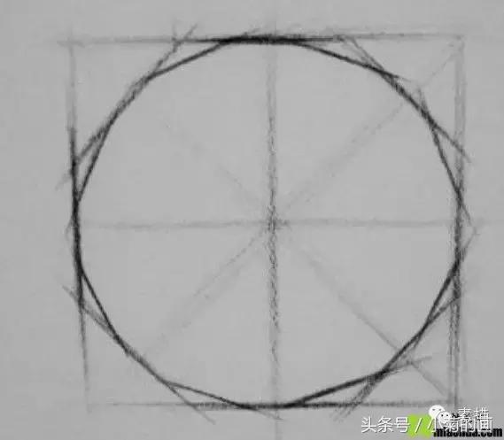 素描几何体步骤图圆，素描几何体中球体绘画教程