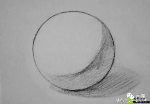 素描几何体步骤图圆，素描几何体中球体绘画教程