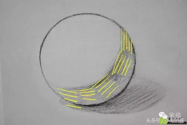 素描几何体步骤图圆，素描几何体中球体绘画教程