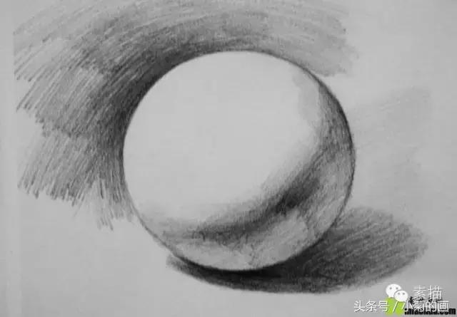 素描几何体步骤图圆，素描几何体中球体绘画教程
