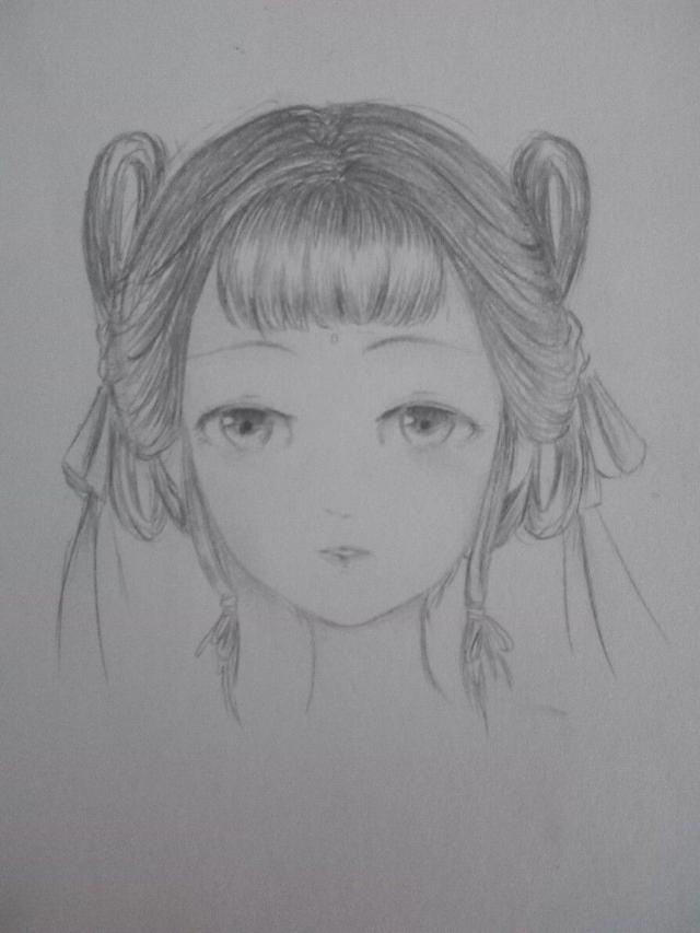 好看古风素描绘画，素描古风作品