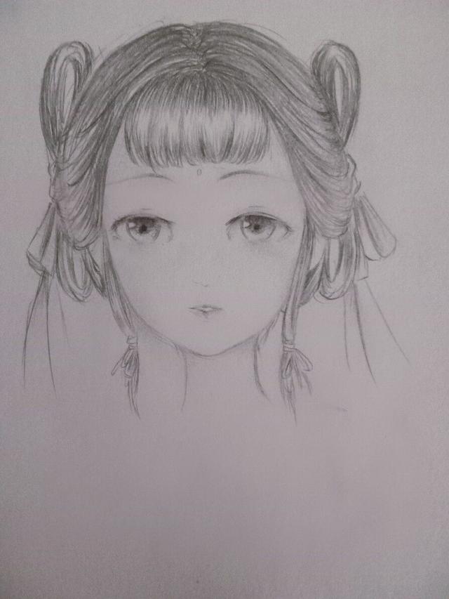 好看古风素描绘画，素描古风作品