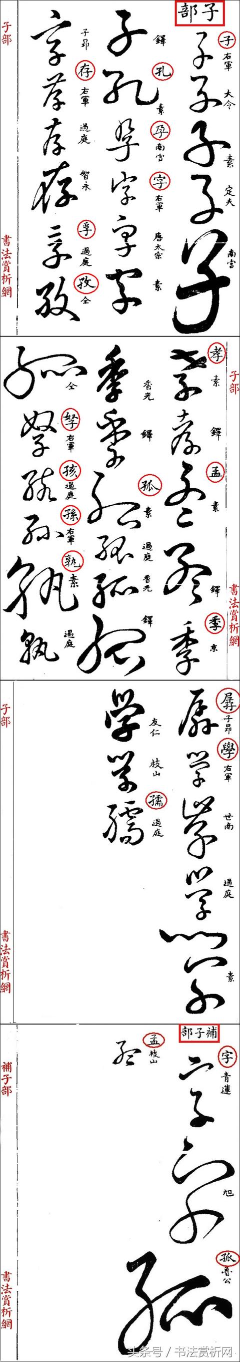 草书名家字体汇集，最全的草书（这四位大师的章草）
