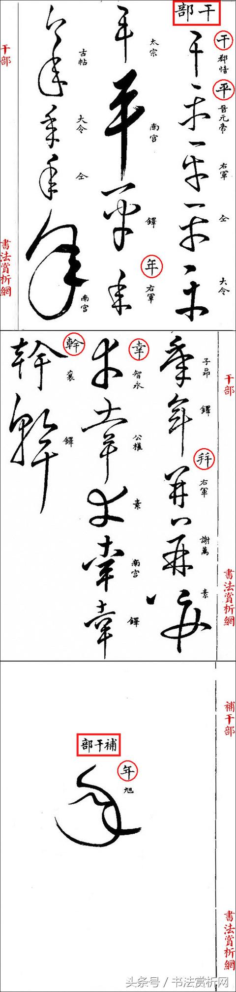 草书名家字体汇集，最全的草书（这四位大师的章草）