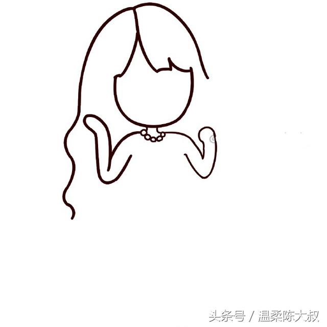 一年级美人鱼公主画,100种女生可爱简笔画卡通