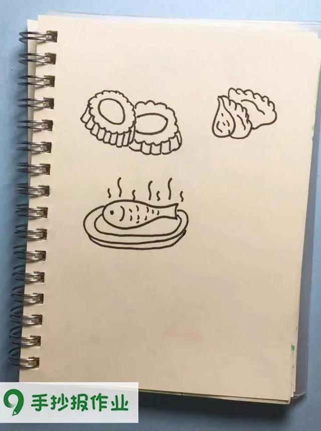 小学生美食手抄报，美食手抄报简单又漂亮字少（手抄报制作可参考）