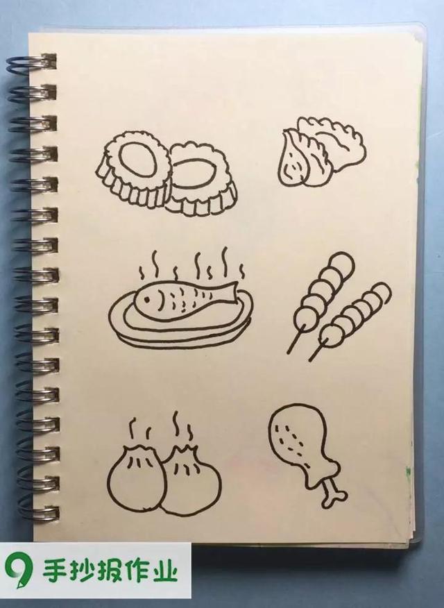 小学生美食手抄报，美食手抄报简单又漂亮字少（手抄报制作可参考）