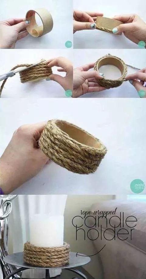 手工麻绳做家居用品，几根麻绳就能造个凳子
