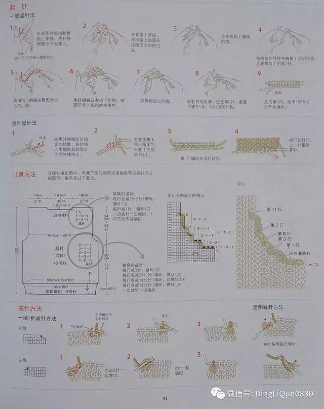 儿童棒针毛衣全集，棒针教程儿童可爱毛衣