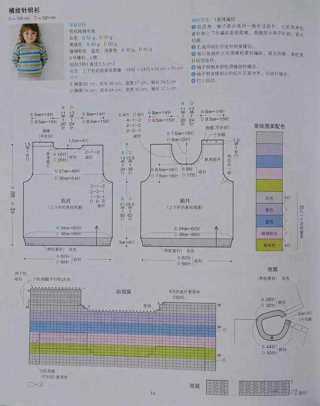 儿童棒针毛衣全集，棒针教程儿童可爱毛衣