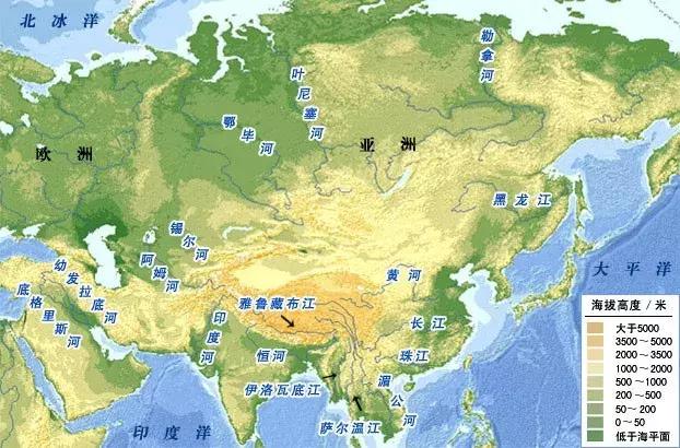 区域特征与区域地理特征，区域认知亚洲地理概况