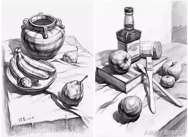 一个素描高手的6个必杀步骤，简单素描静物步骤图解入门