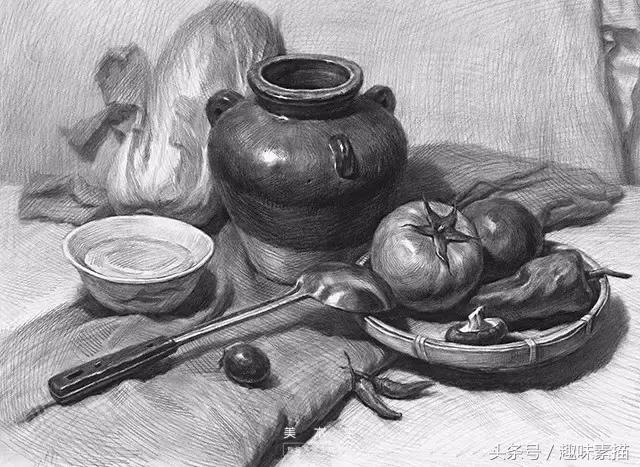 一个素描高手的6个必杀步骤，简单素描静物步骤图解入门