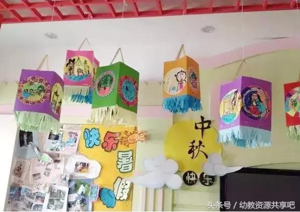 幼儿园中秋节主题墙，幼儿园元旦主题墙创意手工简单