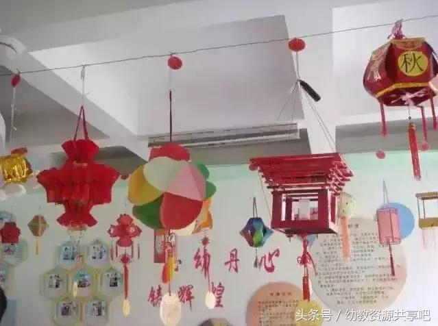 幼儿园中秋节主题墙，幼儿园元旦主题墙创意手工简单