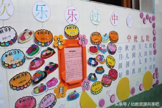幼儿园中秋节主题墙，幼儿园元旦主题墙创意手工简单