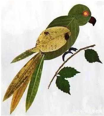 树叶拼图图片大全儿童，树叶拼贴画大全幼儿园