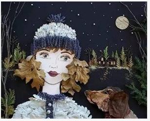 树叶拼图图片大全儿童，树叶拼贴画大全幼儿园