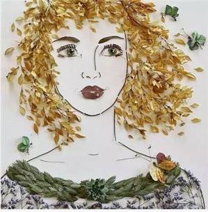 树叶拼图图片大全儿童，树叶拼贴画大全幼儿园