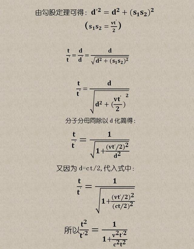 狭义相对论公式，狭义相对论的公式是怎么得到的