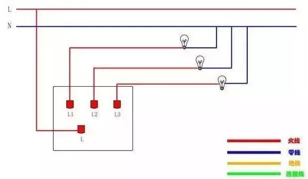 双开单控开关怎么接线，4线双开单控开关怎么接线