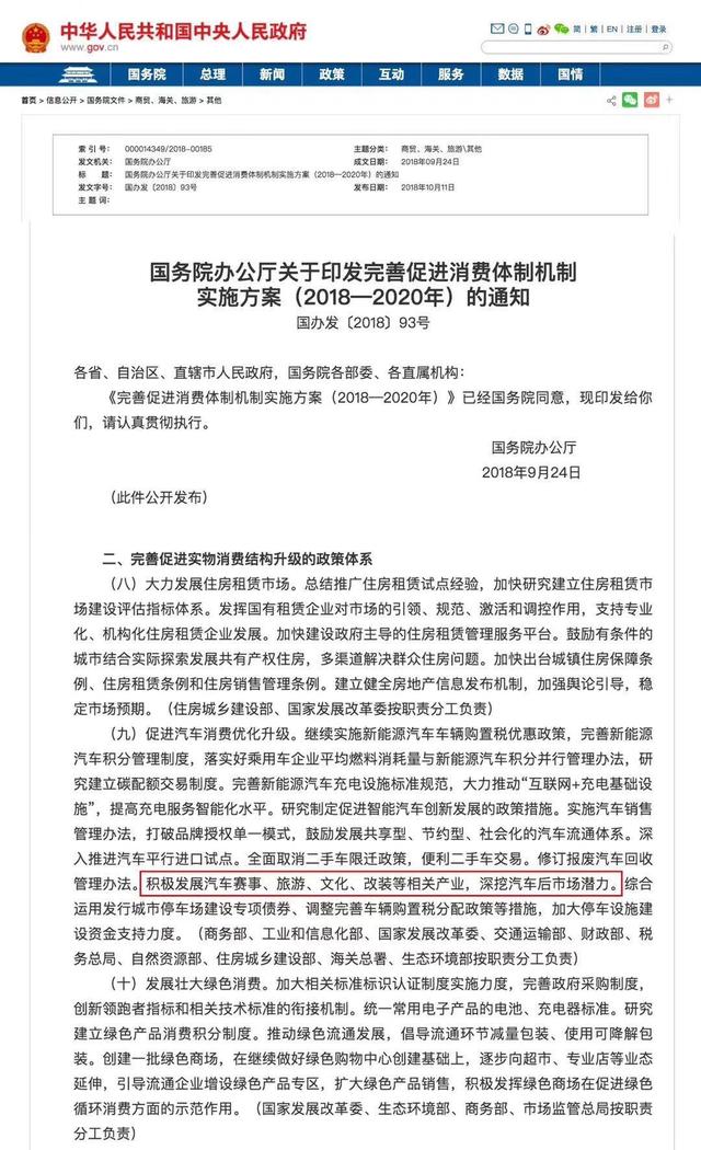 国务院发布关于汽车改装的红头文件，改装车的春天真的要来了？