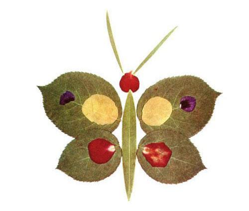 动物叶子画手工简单又好看，22款树叶创意动物画