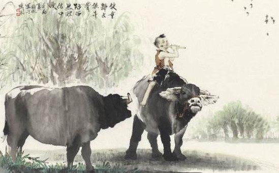 牧童归去横牛背，牧童归去横牛背（古诗牧童吹横笛）