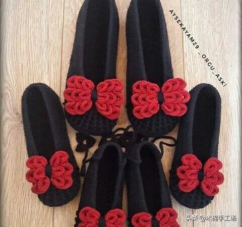 钩鞋子教程从头到尾纯色，像我这样手工钩编一双