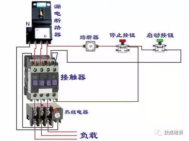 回路开关接线图，断路器接触器控制回路线路图（电工必备，电路图与接线图大全）