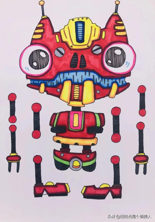 垃圾分类儿童画，主题儿童画垃圾分类教程（创意美术：垃圾分类作品范画）