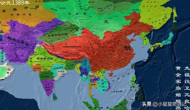 明朝版图全图超清版大图，全方位展示明朝疆土变化地图