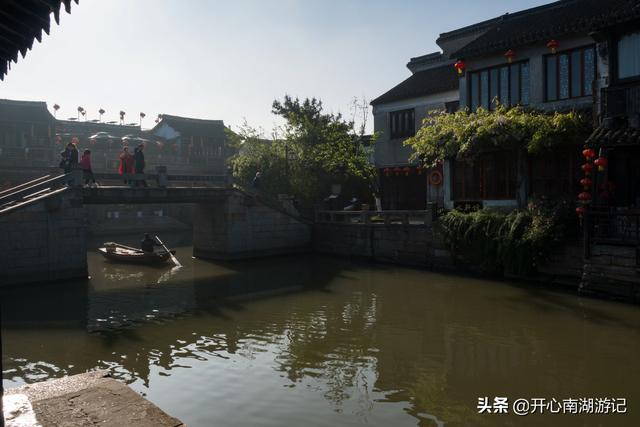 浙江省嘉兴西塘古镇风景区，江南美丽水乡掠影