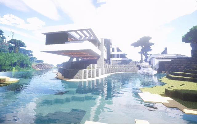 我的世界海景别墅，花式炫富我的世界毫不费力坐拥海景房（我的世界最美的海景房）